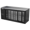 Beverage-Air BB72HC-GS-B 72" Bar Refrigerator - 3 Sliding Glass Doors, Black, 115v thumbnail 4