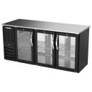 Beverage-Air BBN72HC-GS-PT-B 72" Bar Refrigerator - 6 Sliding Glass Doors, Black, 115v thumbnail 3