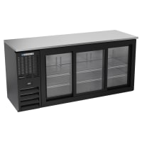 Beverage-Air BB72HC-GS-S 72" Bar Refrigerator - 3 Sliding Glass Doors, Stainless, 115v thumbnail 5