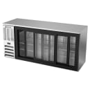 Beverage-Air BBN72HC-GS-S 72" Bar Refrigerator - 3 Sliding Glass Doors, Stainless, 115v thumbnail 3