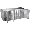 Beverage-Air BBN72HC-PT-S 72" Bar Refrigerator - 6 Swinging Solid Doors, Stainless, 115v thumbnail 2