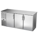 Beverage-Air BBN72HC-PT-S 72" Bar Refrigerator - 6 Swinging Solid Doors, Stainless, 115v thumbnail 3