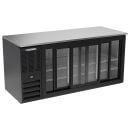 Beverage-Air BB72HC-F-GS-B 72" Bar Refrigerator - 3 Sliding Glass Doors, Black, 115v thumbnail 2