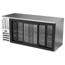 Beverage-Air BB72HC-F-GS-S 72" Bar Refrigerator - 3 Sliding Glass Doors, Stainless, 115v thumbnail 4