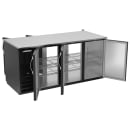 Beverage-Air BB72HC-F-PT-B 72" Pass Thru Bar Refrigerator - 6 Swinging Solid Doors, Black, 115v thumbnail 2
