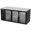Beverage-Air BB72HC-G-B 72" Bar Refrigerator - 3 Swinging Glass Doors, Black, 115v thumbnail 3