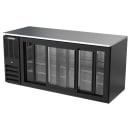 Beverage-Air BB72HC-GS-B 72" Bar Refrigerator - 3 Sliding Glass Doors, Black, 115v thumbnail 4