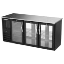 Beverage-Air BBN72HC-F-GS-PT-B 72" Pass Thru Bar Refrigerator - 6 Sliding Glass Doors, Black, 115v thumbnail 3