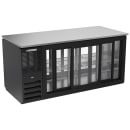 Beverage-Air BB72HC-GS-PT-B 72" Pass Thru Bar Refrigerator - 6 Sliding Glass Doors, Black, 115v thumbnail 2