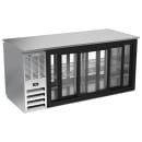 Beverage-Air BB72HC-GS-PT-S 72" Pass Thru Bar Refrigerator - 6 Sliding Glass Doors, Stainless, 115v thumbnail 2