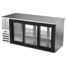Beverage-Air BB72HC-GS-PT-S 72" Pass Thru Bar Refrigerator - 6 Sliding Glass Doors, Stainless, 115v thumbnail 3