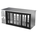 Beverage-Air BB72HC-GS-PT-S 72" Pass Thru Bar Refrigerator - 6 Sliding Glass Doors, Stainless, 115v thumbnail 4