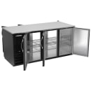 Beverage-Air BB72HC-PT-B 72" Pass Thru Bar Refrigerator - 6 Swinging Solid Doors, Black, 115v thumbnail 2