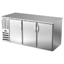 Beverage-Air BB72HC-PT-S 72" Pass Thru Bar Refrigerator - 6 Swinging Solid Doors, Stainless, 115v thumbnail 3