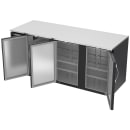 Beverage-Air BB78HC-F-B 79" Bar Refrigerator - 3 Swinging Solid Doors, Black, 115v thumbnail 4