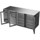 Beverage-Air BB78HC-FG-B 79" Bar Refrigerator - 3 Swinging Glass Doors, Black, 115v thumbnail 4