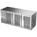 Beverage-Air BB78HC-FG-S 72" Bar Refrigerator - 3 Swinging Glass Doors, Stainless, 115v thumbnail 3