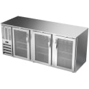 Beverage-Air BB78HC-G-S 79" Bar Refrigerator - 3 Swinging Glass Doors, Stainless, 115v thumbnail 3