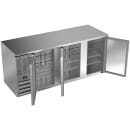 Beverage-Air BB78HC-S 79" Bar Refrigerator - 3 Swinging Solid Doors, Stainless, 115v thumbnail 2