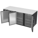 Beverage-Air BB78HC-F-B 78" Bar Refrigerator - 3 Swinging Solid Doors, Black, 115v thumbnail 4