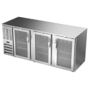 Beverage-Air BB78HC-G-S 78" Bar Refrigerator - 3 Swinging Glass Doors, Stainless, 115v thumbnail 3