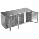 Beverage-Air BB78HC-S 78" Bar Refrigerator - 3 Swinging Solid Doors, Stainless, 115v thumbnail 2