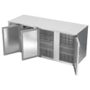 Beverage-Air BB78HC-S 78" Bar Refrigerator - 3 Swinging Solid Doors, Stainless, 115v thumbnail 4