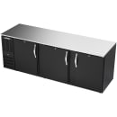 Beverage-Air BB94HC-F-B 95" Bar Refrigerator - 3 Swinging Solid Doors, Black, 115v thumbnail 3