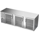 Beverage-Air BB94HC-FG-S 95" Bar Refrigerator - 3 Swinging Glass Doors, Stainless, 115v thumbnail 3