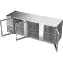 Beverage-Air BB94HC-FG-S 95" Bar Refrigerator - 3 Swinging Glass Doors, Stainless, 115v thumbnail 4
