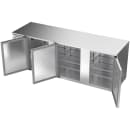 Beverage-Air BB94HC-S 95" Bar Refrigerator - 3 Swinging Solid Doors, Stainless, 115v thumbnail 4