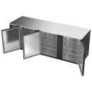 Beverage-Air BB94HC-B 94" Bar Refrigerator - 3 Swinging Solid Doors, Black, 115v thumbnail 4