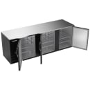 Beverage-Air BB94HC-F-B 94" Bar Refrigerator - 3 Swinging Solid Doors, Black, 115v thumbnail 2