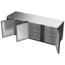 Beverage-Air BB94HC-F-B 94" Bar Refrigerator - 3 Swinging Solid Doors, Black, 115v thumbnail 4
