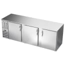 Beverage-Air BB94HC-F-S 94" Bar Refrigerator - 3 Swinging Solid Doors, Stainless, 115v thumbnail 3