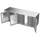 Beverage-Air BB94HC-S 94" Bar Refrigerator - 3 Swinging Solid Doors, Stainless, 115v thumbnail 4