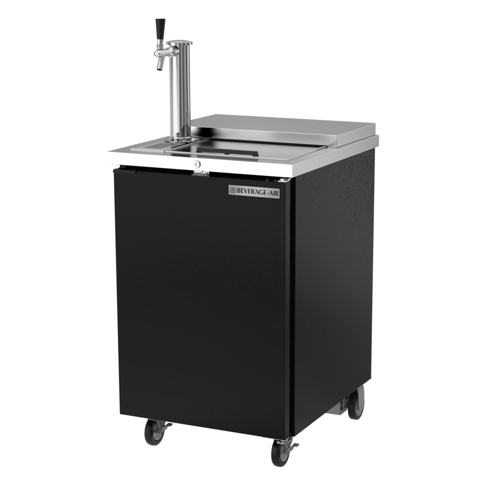 Beverage-Air BM23HC-C-B 24" Kegerator Beer Dispenser w/ (1) Keg Capacity - (1) Column, Black, 115v