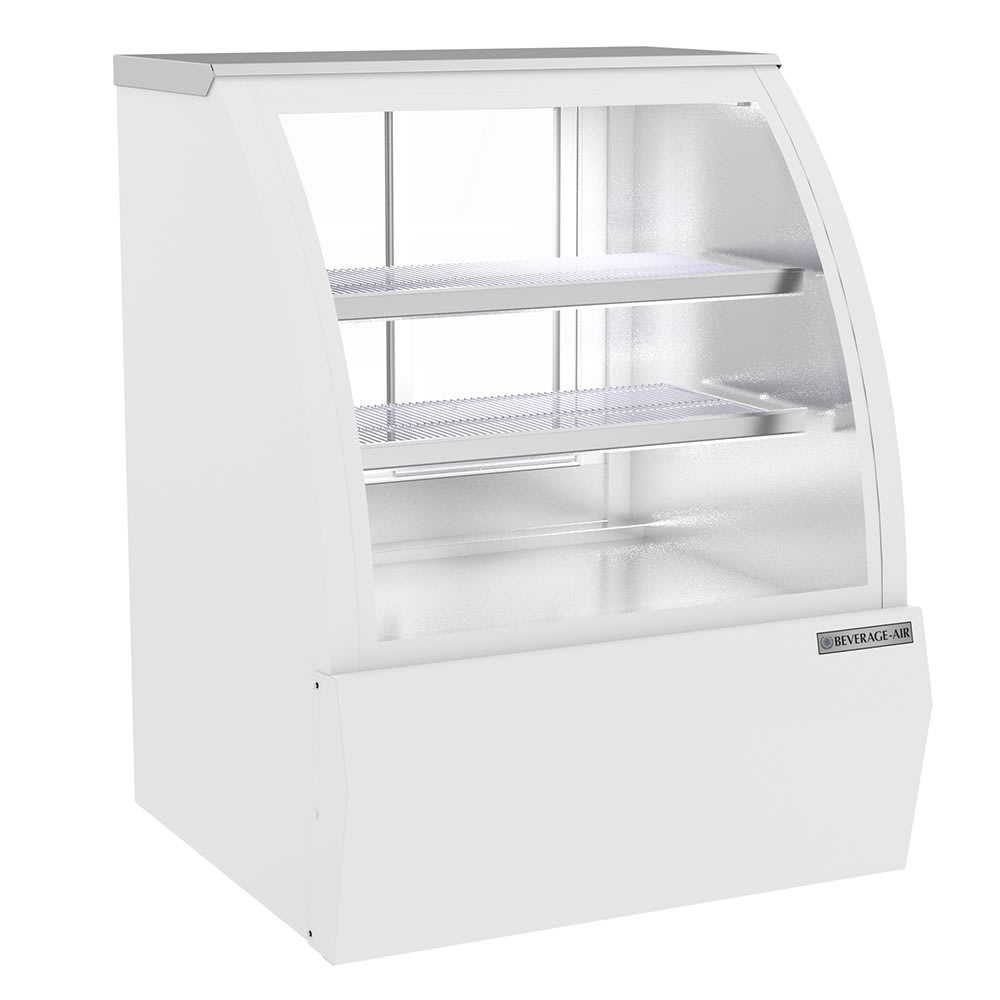 Beverage-Air CDR3HC-1-W-D 37-1/4" Full Service Dry Deli Case w/ Curved Glass - (3) Levels, 120v