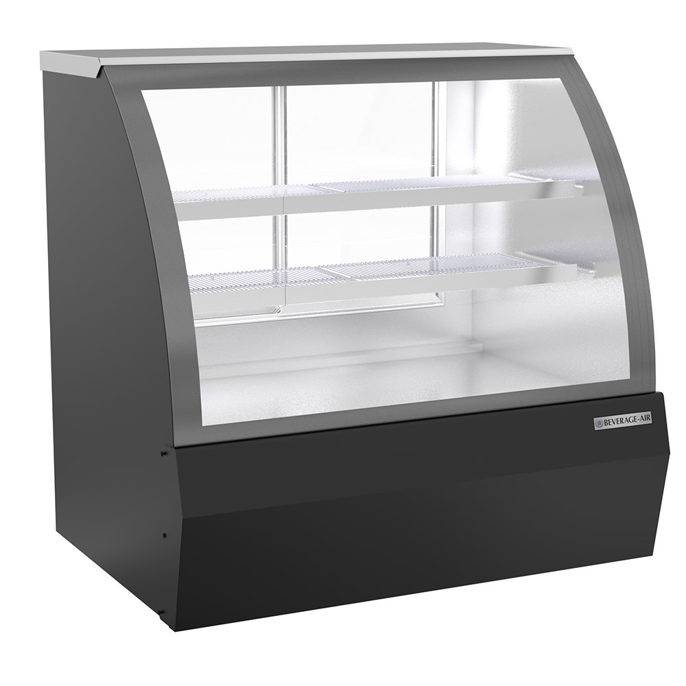 Beverage-Air CDR4HC-1-B 49-1/4" Full Service Deli Case w/ Curved Glass - (3) Levels, 120v