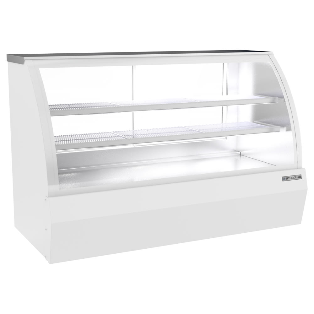 Beverage-Air CDR6HC-1-W-D 73-11/16" Full Service Dry Deli Case w/ Curved Glass - (3) Levels, 120v
