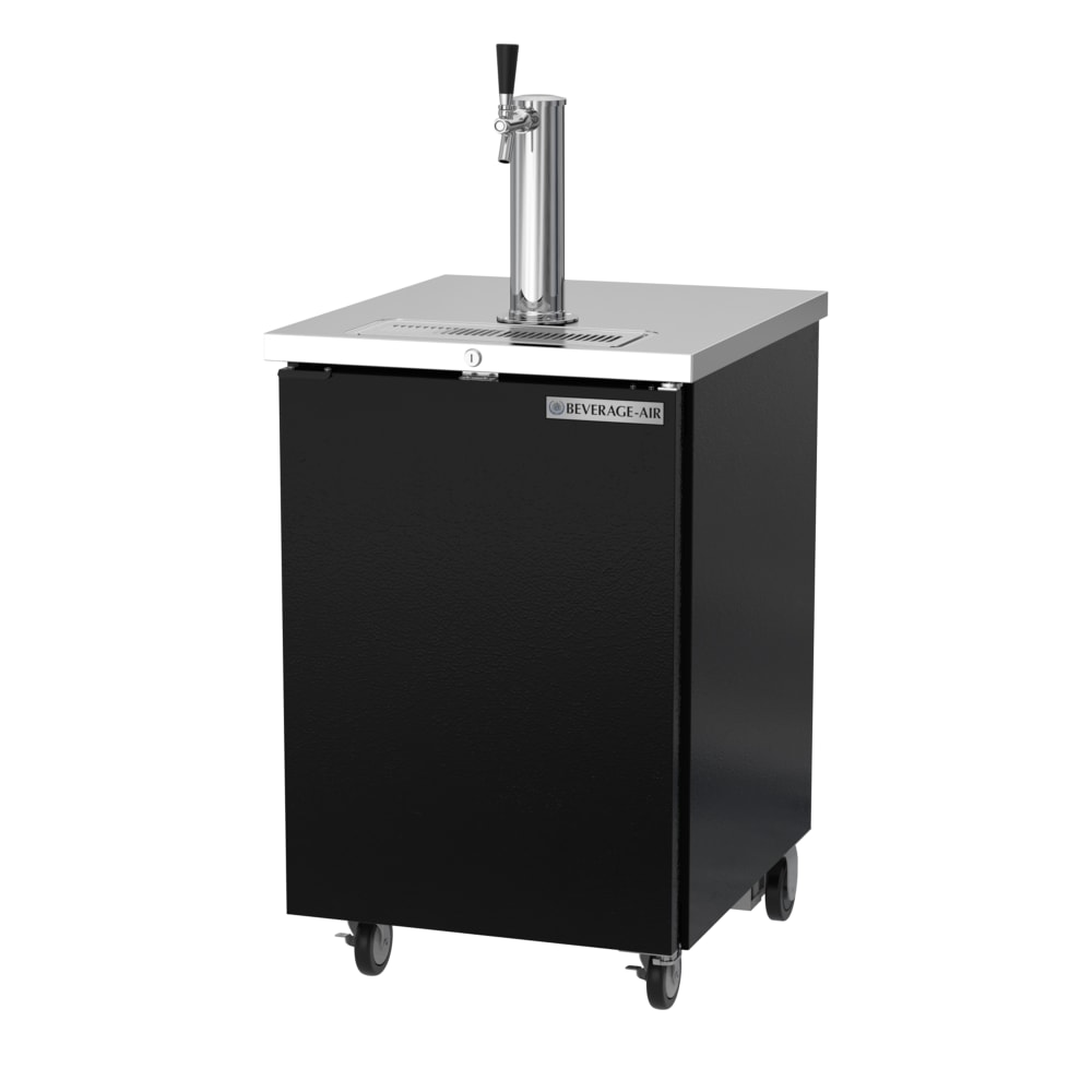 Beverage-Air DD24HC-1-B 24" Kegerator Beer Dispenser w/ (1) Keg Capacity - (1) Column, Black, 115v