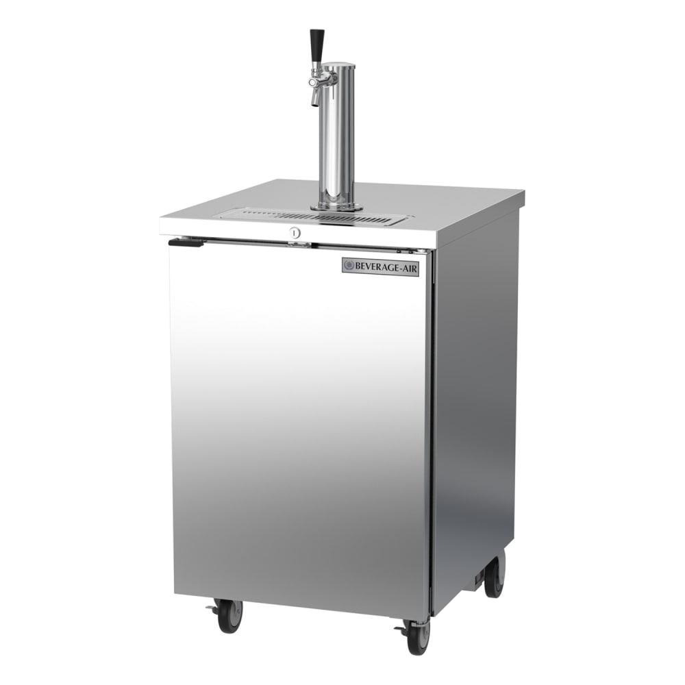 Beverage-Air DD24HC-1-S 24" Kegerator Beer Dispenser w/ (1) Keg Capacity - (1) Column, Stainless, 115v