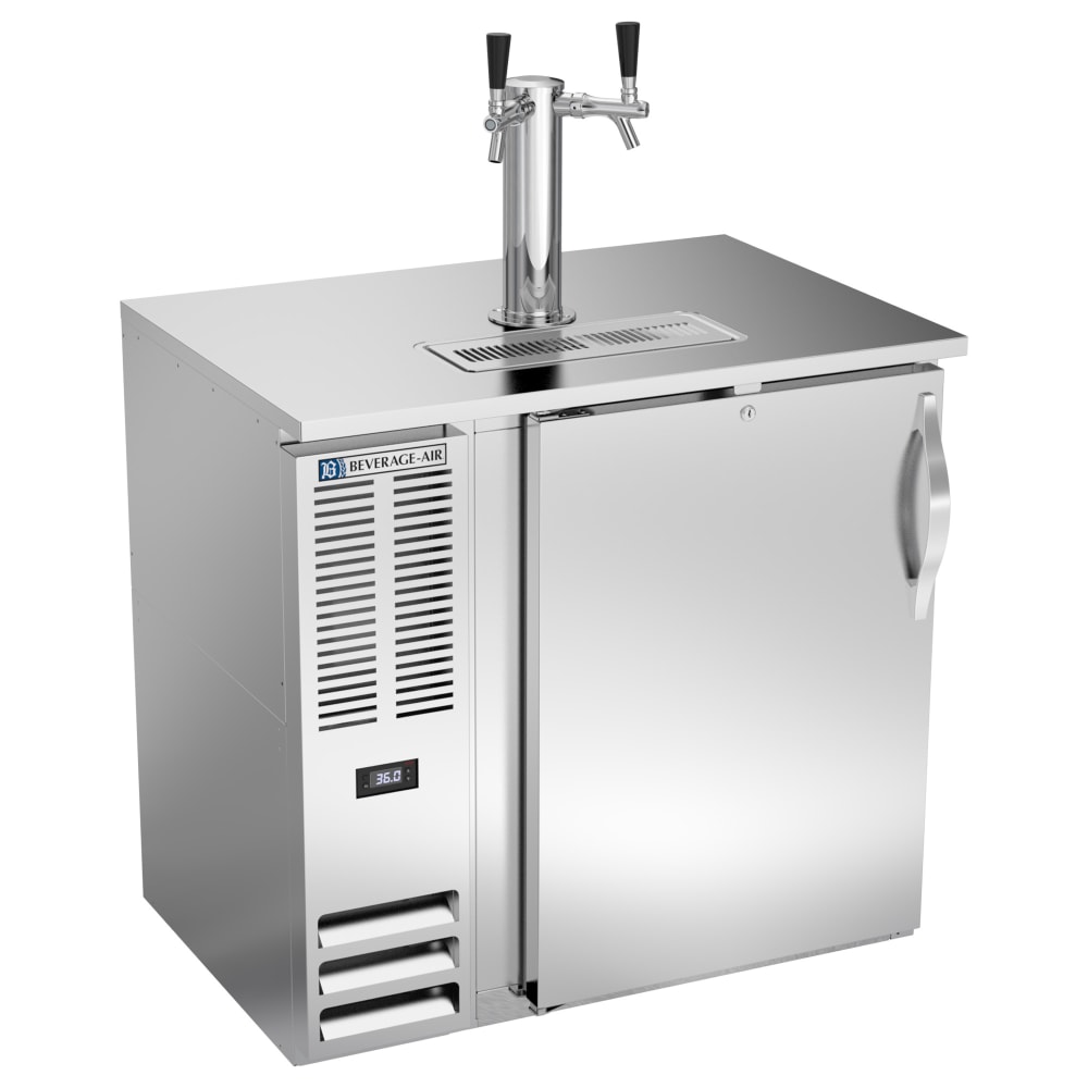 Beverage-Air DDN36HC-S 36" Kegerator Beer Dispenser w/ (1) 1/2 Keg Capacity - (1) Column, Stainless, 115v