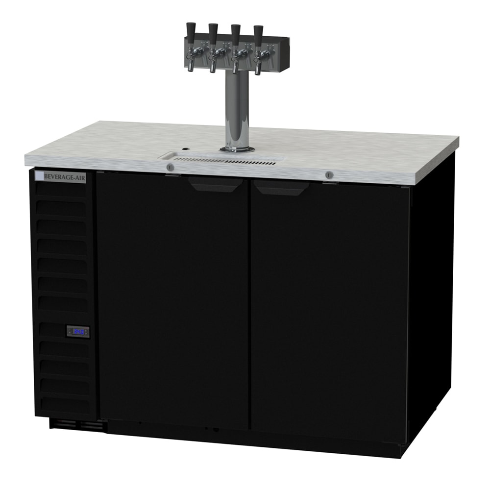 Beverage-Air DD50HC-1-B-138 50" Draft Beer System w/ (2) Keg Capacity - (1) Column, Black, 115v