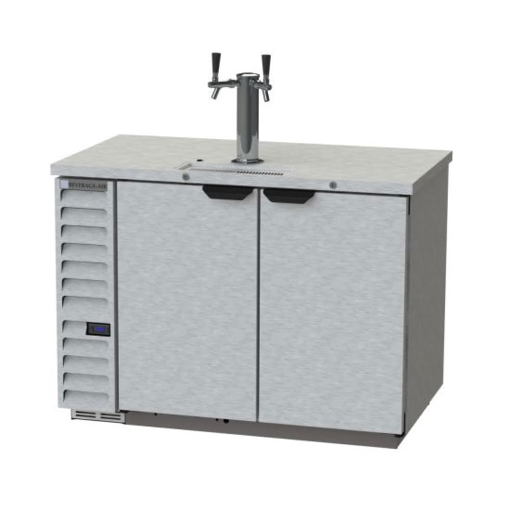 Beverage-Air DD50HC-1-C-S 50 1/2" Kegerator Beer Dispenser w/ (2) Keg Capacity - (1) Column, Stainless, 115v