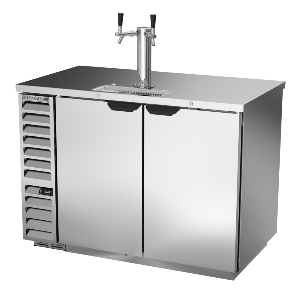 Beverage-Air DD50HC-1-S 50 1/2" Kegerator Beer Dispenser w/ (2) Keg Capacity - (1) Column, Stainless, 115v