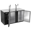 Beverage-Air DD58HC-B 58" Kegerator Beer Dispenser w/ (2) 1/2 Keg Capacity - (2) Columns, Black, 115v thumbnail 2
