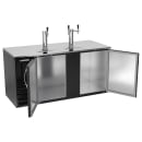Beverage-Air DD68HC-B 69" Kegerator Beer Dispenser w/ (3) Keg Capacity - (2) Columns, Black, 115v thumbnail 2