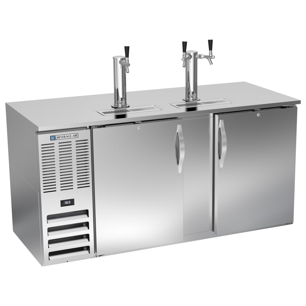 Beverage-Air DD68HC-S 69" Kegerator Beer Dispenser w/ (3) Keg Capacity - (2) Column, Stainless, 115v