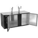 Beverage-Air DD68HC-B 68" Kegerator Beer Dispenser w/ (3) 1/2 Keg Capacity - (2) Columns, Black, 115v thumbnail 2